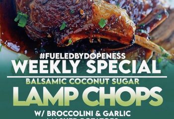 *WKLY SPCL* balsamic glazed lamb chops w/ broccolini & garlic mash potatoes