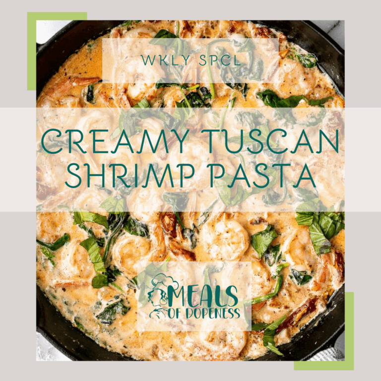 How Meals of Dopeness Makes Creamy Tuscan Shrimp Pasta