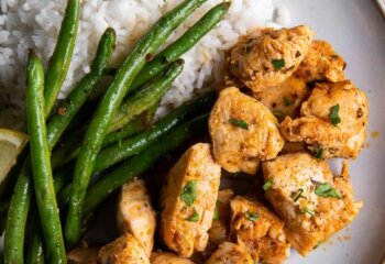grilled chicken w/ green beans & white rice