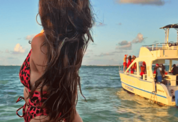 christina ruiz on a boat